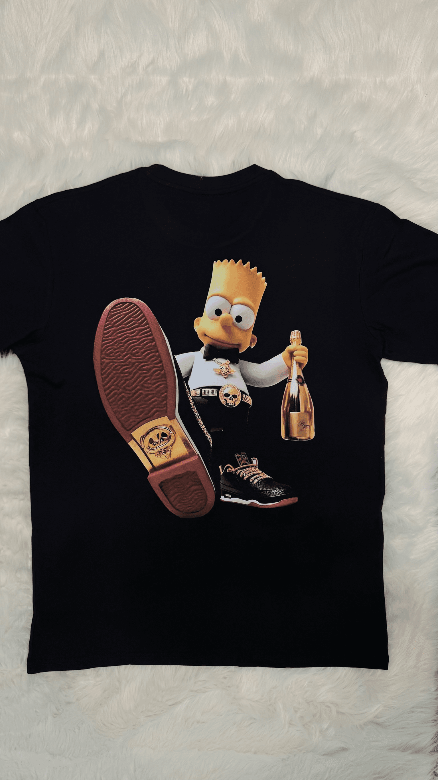 Champagne Bart Tee — Black