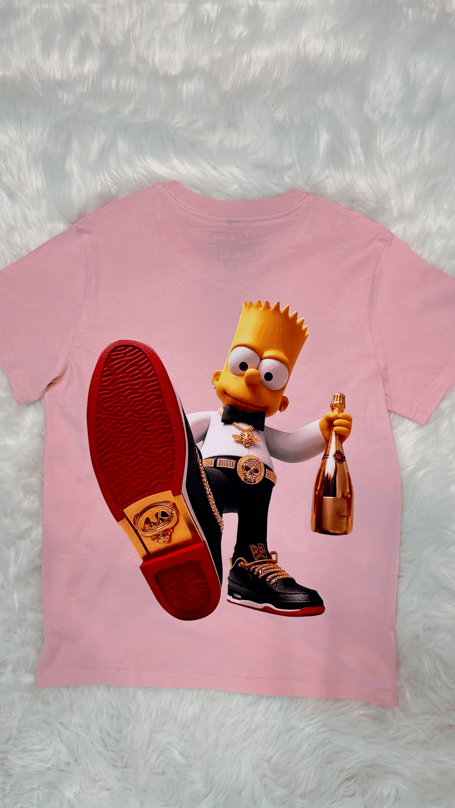 Champagne Bart Tee — Rose Pink